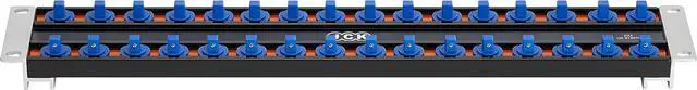 Main image of JCK Professional Quality Aluminum Double-Rail Socket Organizer (Line-strip Series) with 360 Degree rotary studs Black & Orange & Blue for Metric/Imperial 1/4" Sockets Storage