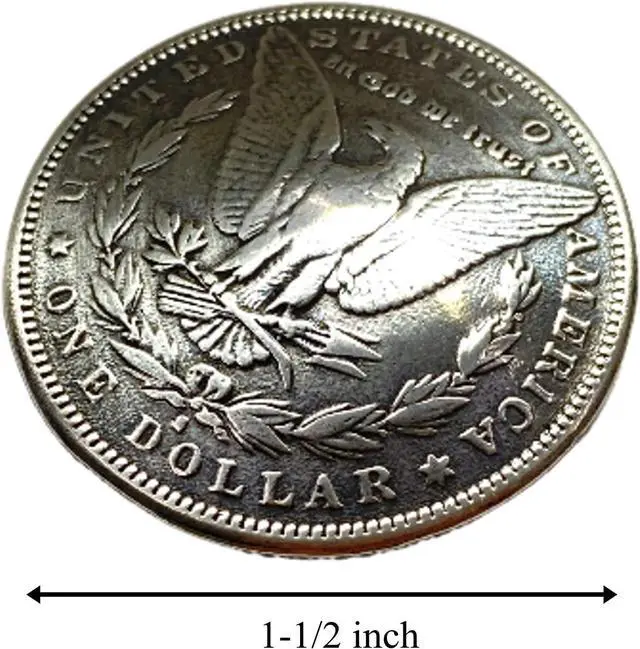 Alt view image 2 of 5 - Toxic Jungle United States One Dollar Decorative Concho, Leather Accessories, Ornament for Leathercraft Saddle/Belt/Saddle Blanket/Hats/Wallet, 1-1/2'' inch(38mm), Set of 2