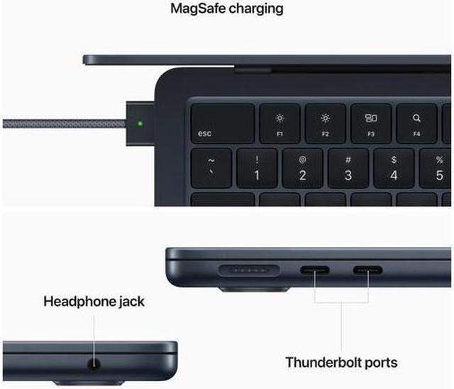 Alt view image 3 of 3 - MacBook Air 13" MLY33LL/A 2022 Apple M2/8-core GPU 8GB RAM 256GB SSD - Midnight