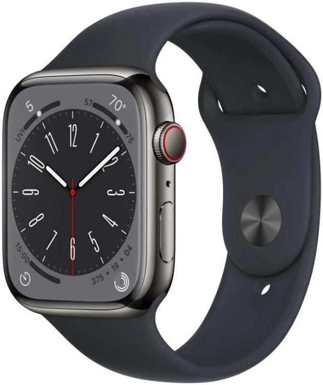 Apple Watch Series 8 45mm (GPS + Cellular) 32GB - Graphite Stainless Steel  + Midnight Sport Band