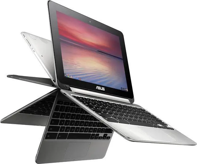 Alt view image 2 of 5 - ASUS Chromebook Flip 10.1" (C100PA) Armv7 Processor Rev V7l 1.2GHz 4GB/16GB - Silver