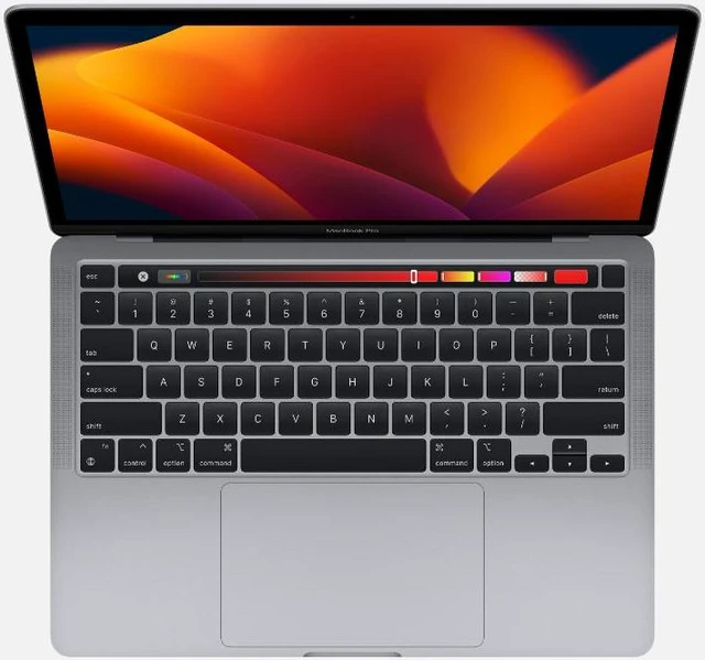 Alt view image 2 of 4 - Apple MacBook Pro 13" 2022 (MNEH3LL/A) w/ TouchBar USB-C 67W Apple M2 3.49GHz 8GB/256GB - Space Gray