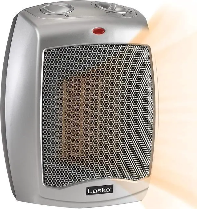 Main image of Lasko 754200 Ceramic Heater with Adjustable Thermostat Silver