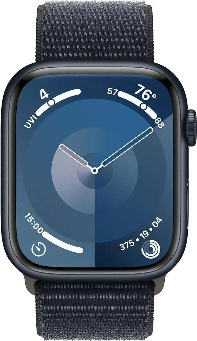 Alt view image 2 of 2 - Apple Watch Series 9 45mm (GPS + Celluler) 64GB - Aluminum Midnight + Midnight Sport Loop Band M/L