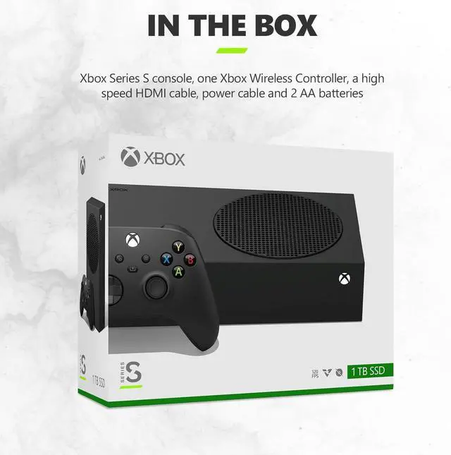 Alt view image 5 of 5 - Microsoft Xbox Series S 1TB All-digital Black Console