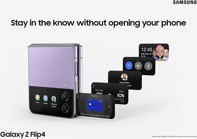 Alt view image 3 of 3 - Samsung Galaxy Z Flip 4 (Fully Unlocked) 128GB - Bora Purple