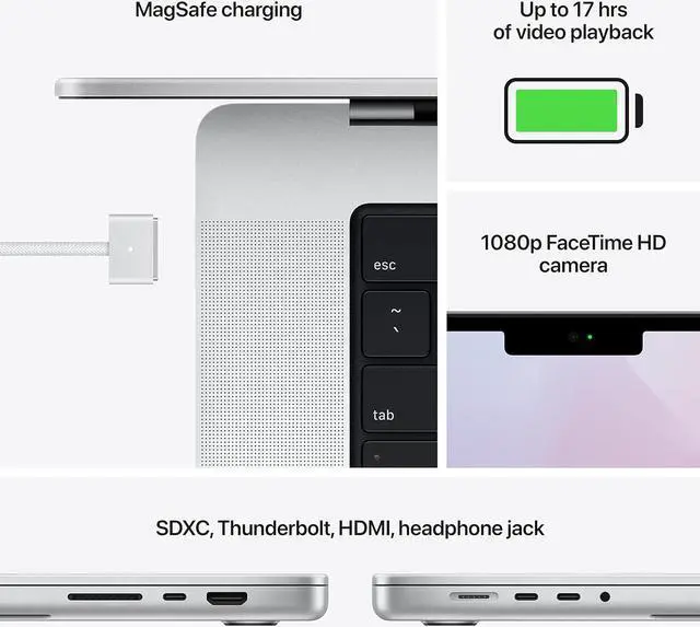 Alt view image 3 of 5 - Apple MacBook Pro 14" (MKGR3LL/A) Late-2021 AZERTY/French Apple M1 Pro 16GB/512GB - Space Gray