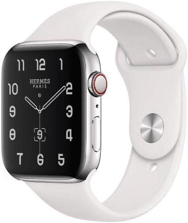 Apple Watch Hermes Series 5 40mm 32GB | Stainless Steel Silver + White  Sport Band - GPS + Cellular