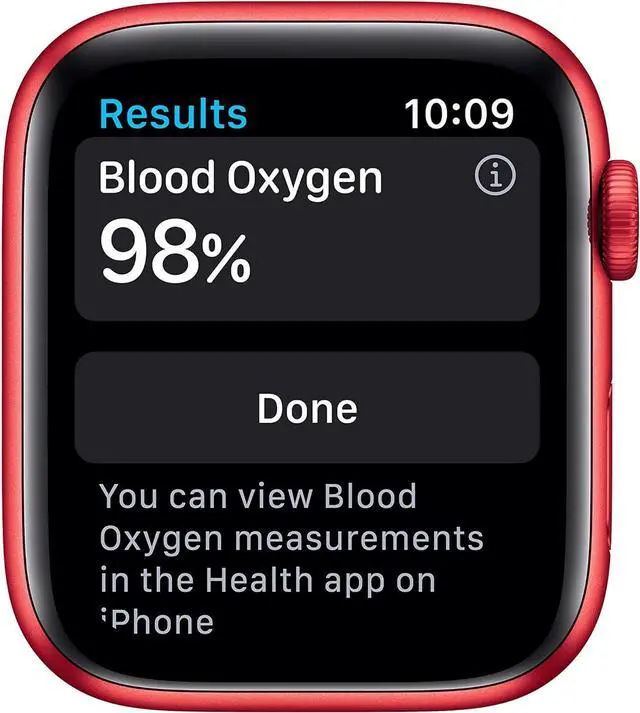 Alt view image 3 of 6 - Apple Watch Series 6 (GPS Only) 44mm 32GB - Aluminum Red + Red Sport Band