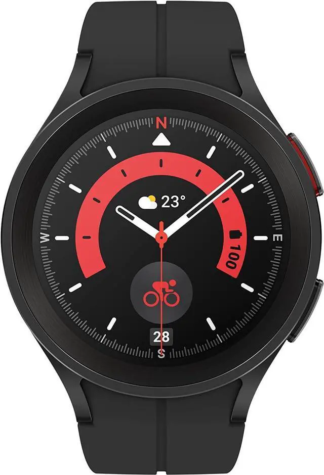 Alt view image 2 of 5 - Samsung Galaxy Watch5 PRO 45MM LTE Fully Unlocked Black Titanium
