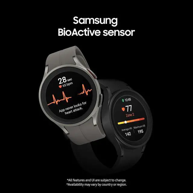 Alt view image 3 of 5 - Samsung Galaxy Watch5 PRO 45MM LTE Fully Unlocked Black Titanium
