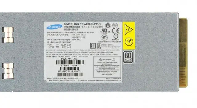 Alt view image 7 of 8 - Supermicro PWS-751P-1R Power Supply - 1U 750W Redundant Platinum Single Output Power Supply w/Pmbus