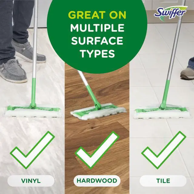 Alt view image 4 of 7 - Sweep + Mop, Dry Pads Refill, Floor Cleaner for Dirt, Dust, Hair, Cleaning Cloths for Mopping Home, Bathroom, Kitchen, Dust Mop, Floor Duster, Unscented, 52ct