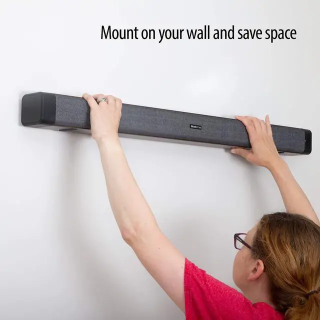 Alt view image 13 of 13 - Deco Gear 60W 2.0 Channel Soundbar with Built-in Dual Subwoofers and Four 2.5" Drivers