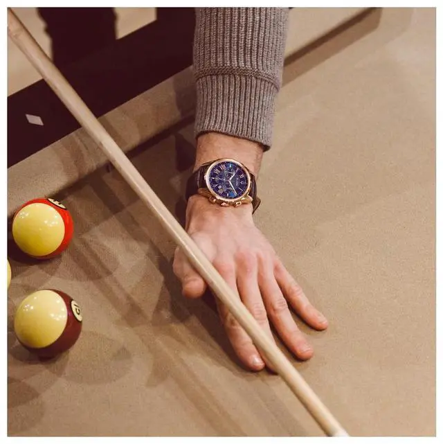Alt view image 15 of 18 - Bulova Wilton Chronograph Mens Blue Dial Quartz Watch 97B170