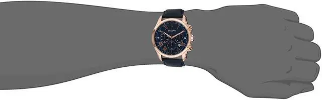 Alt view image 16 of 18 - Bulova Wilton Chronograph Mens Blue Dial Quartz Watch 97B170