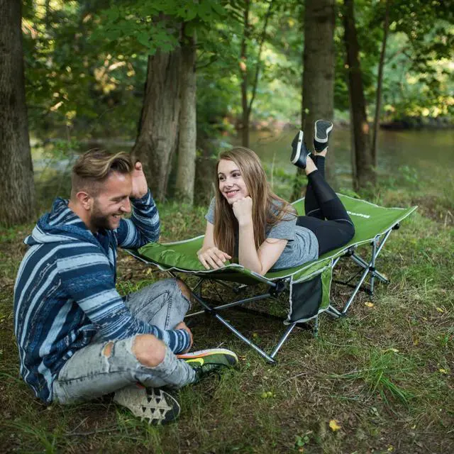Alt view image 14 of 14 - Alpcour Folding Camping Cot Deluxe Collapsible Single Person Bed in a Bag w/Pillow for Indoor & Outdoor Use Ultra Lightweight, Comfortable, Heavy Duty Design Holds Adults & Kids Up to 300 Lbs