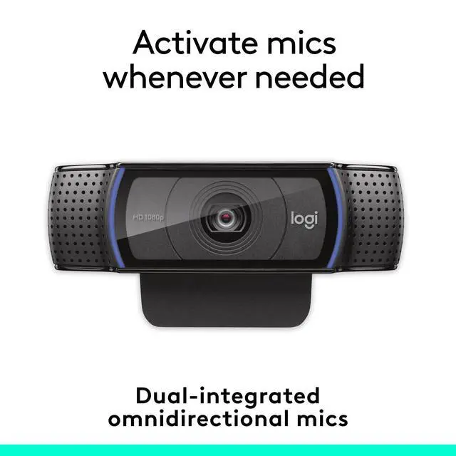 Alt view image 4 of 7 - _Mega Brand C920e HD 1080p Mic-Enabled Webcam, certified for Zoom, Microsoft Teams compatible, TAA Compliant