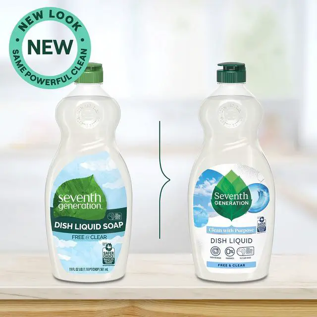Alt view image 6 of 11 - seventh generation liquid dish soap, free & clear, gentle on sensitive skin, 19 fl oz