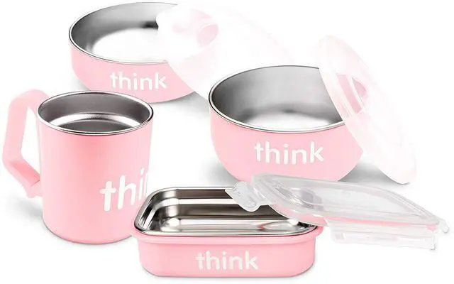 Main image of Thinkbaby Complete BPA Free Feeding Set Pink