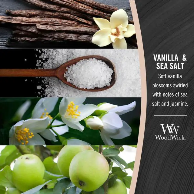 Alt view image 4 of 7 - Vanilla & Sea Salt Gifts for Women and Men, 9.7 oz Medium Hourglass Candle with Crackling Wick
