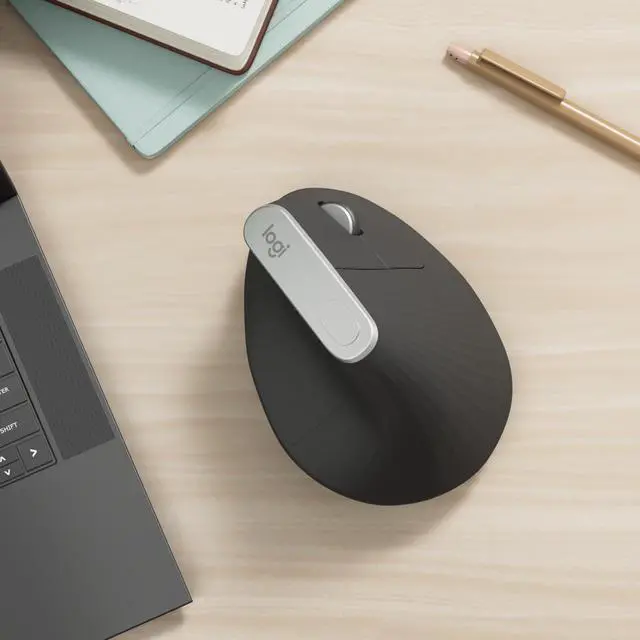 Alt view image 16 of 18 - Logitech MX Vertical Advanced Ergonomic Wireless Bluetooth Mouse - Black