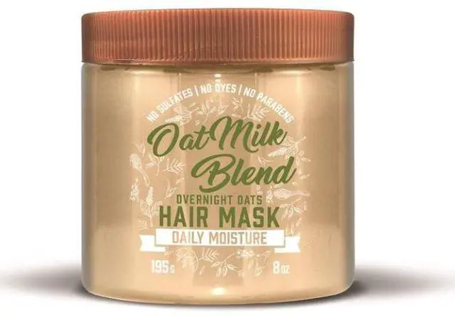 Main image of Aveeno Farm-Fresh Oat Milk Overnight Hair Mask - Hydrating Treatment with Oat Extract & Almond Milk for Dry, Damaged, Color-Treated Hair