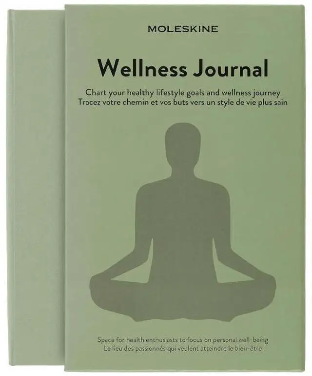 Main image of Moleskine Passion Journal, Wellness, Hard Cover, Large (5" x 8.25") Willow Green, 400 Pages