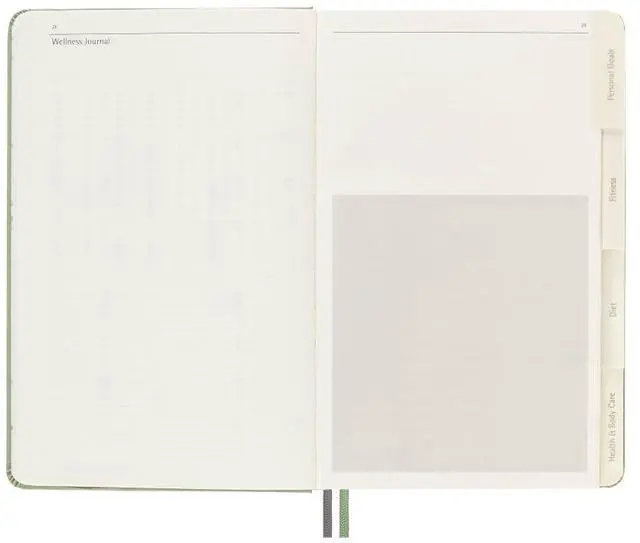 Alt view image 6 of 7 - Moleskine Passion Journal, Wellness, Hard Cover, Large (5" x 8.25") Willow Green, 400 Pages