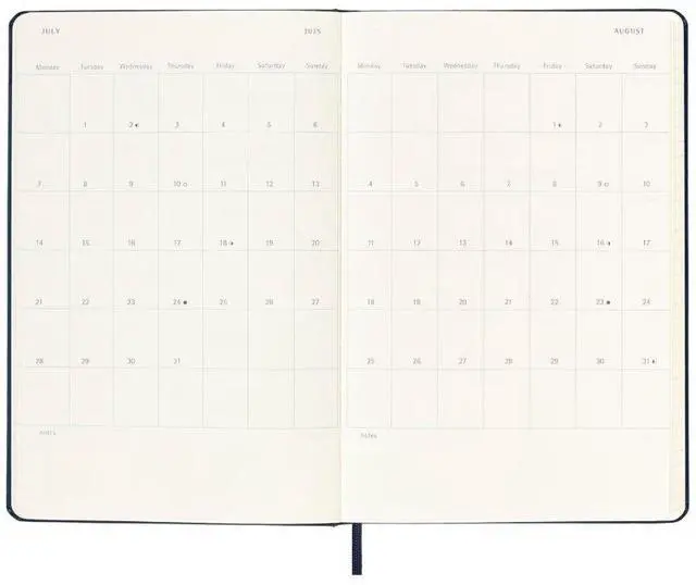Alt view image 6 of 7 - Moleskine Classic 12 Month 2025 Weekly Horizontal Planner, Hard Cover, Large (5" x 8.25"), Black, 144 pages