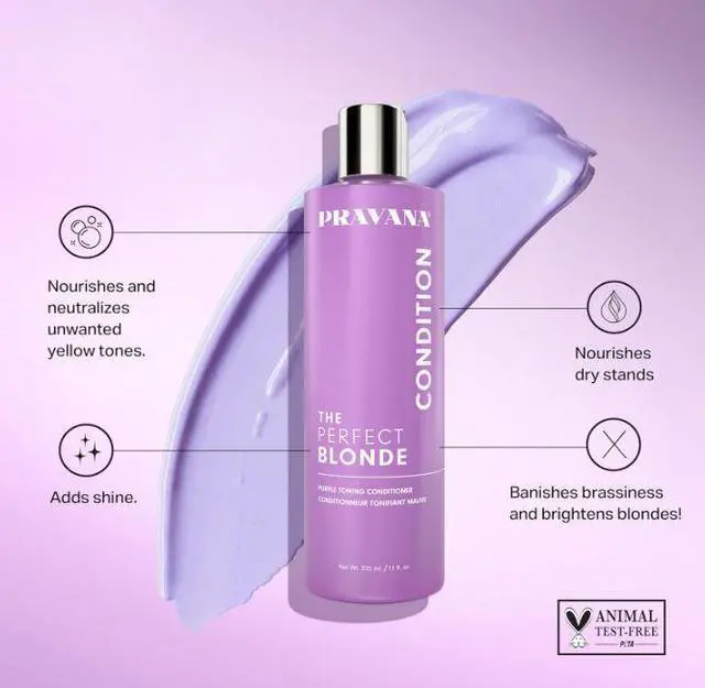 Alt view image 2 of 5 - PRAVANA THE PERFECT BLONDE Purple Toning Conditioner 10.1 oz