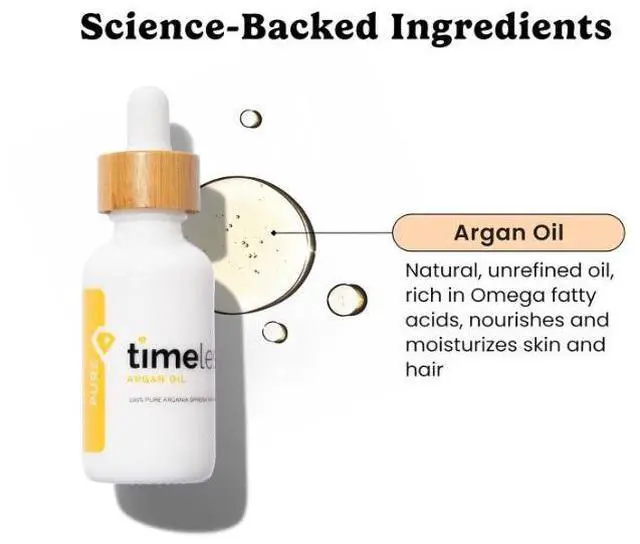 Alt view image 2 of 6 - Timeless Skin Care Argan Oil - 100% Pure Argan Oil for Face & Hair Care - For Dry Skin - Fragrance-Free - Use with Moisturizer or Hair Products - 1 oz