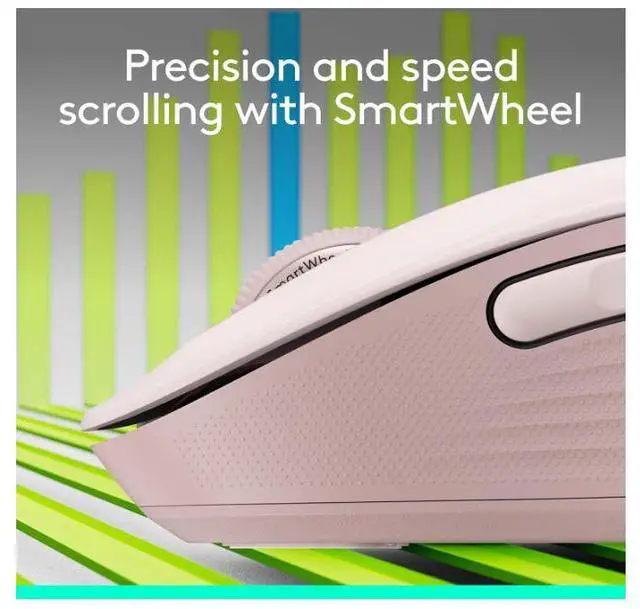 Alt view image 2 of 5 - Logitech Signature M650 Mouse - Optical - Wireless - Bluetooth/Radio Frequency - Rose - USB - 2000 dpi - Scroll Wheel - 5 Button(s) - 5 Programmable Button(s) - Medium Hand/Palm Size