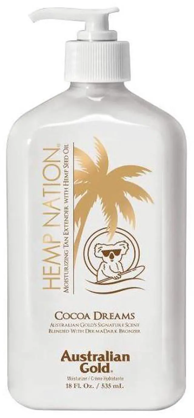 Main image of Australian Gold Hemp Nation Cocoa Dreams Tan Extender w/ Derma Dark Bronzer 18oz