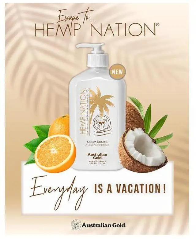 Alt view image 2 of 3 - Australian Gold Hemp Nation Cocoa Dreams Tan Extender w/ Derma Dark Bronzer 18oz