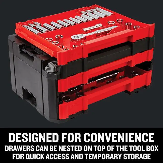 Alt view image 7 of 7 - CRAFTSMAN Socket Set with Case VERSASTACK 230 Pcs Mechanics Tool Set, 1/4 in, 3/8 in, and 1/2 Drive, Standard and Deep Socket Set, Short and Long Arm Hex Keys (CMMT45306)
