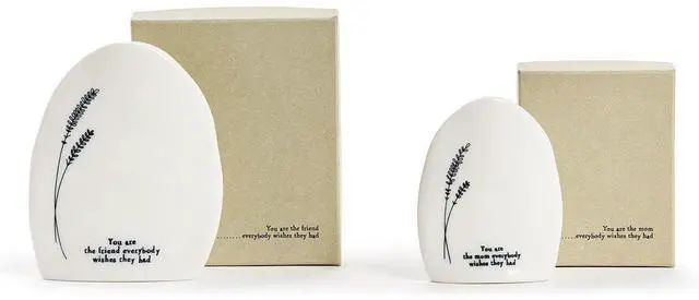 Alt view image 2 of 3 - Twos Company Friendly Oval Vase Gift Box Set  Assorted Sayings