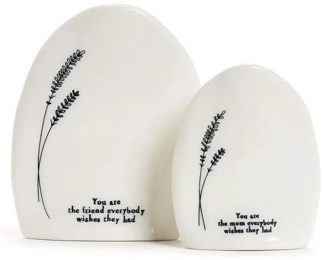 Alt view image 3 of 3 - Twos Company Friendly Oval Vase Gift Box Set  Assorted Sayings