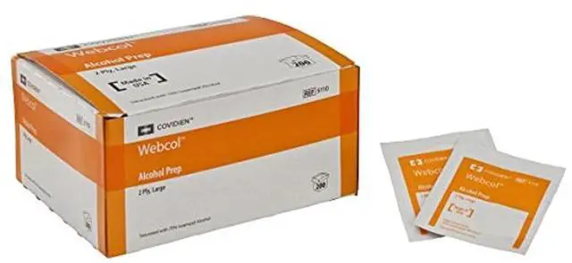 Alt view image 2 of 3 - COVIDIEN 5110 Webcol Alcohol Prep, Sterile, Large, 2-ply (Pack of 200)