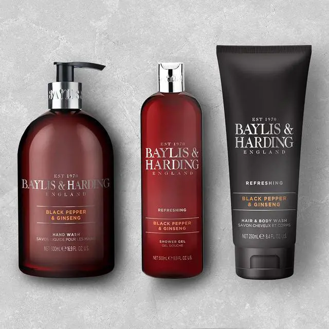 Alt view image 4 of 6 - Baylis & Harding Black Pepper Moisturising Shower Gel, 500 ml, Pack of 3