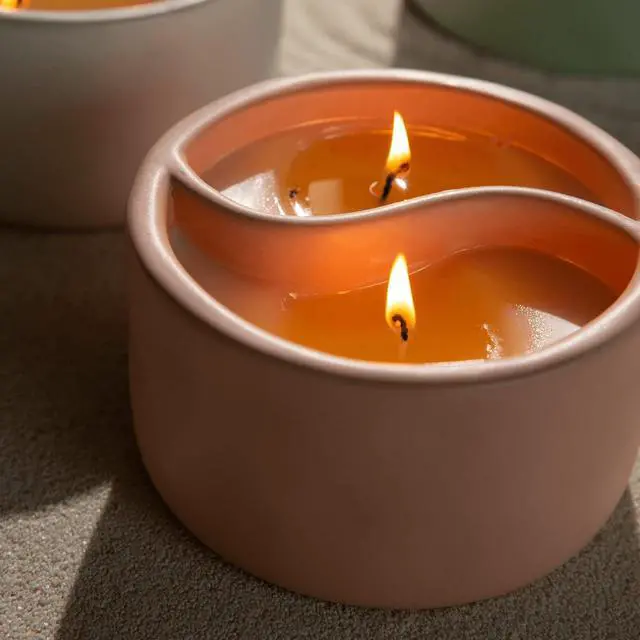 Alt view image 5 of 5 - Paddywax Scented Candles Yin-Yang Collection 2-Wick Artisan Candle, 11-Ounce, Cactus Flower + Watermint