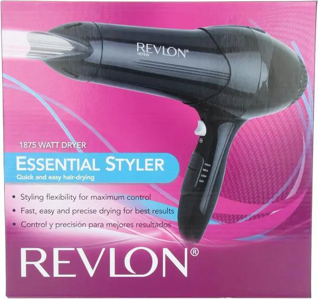 Main image of Revlon 1875W Lightweight Hair Dryer | For Easy Smooth Styling (Black)