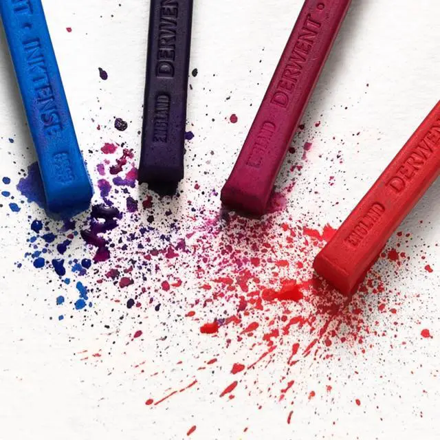 Alt view image 6 of 7 - Derwent Inktense Blocks 72 Tin, Set of 72, 8mm Block, Soft Texture, Watersoluble, Ideal for Watercolor, Drawing, Coloring, Crafts and Painting on Paper and Fabric, Professional Quality (2301980)