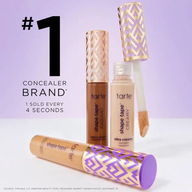 Alt view image 6 of 6 - tarte shape tape radiant concealer Medium-Coverage, Radiant Finish for Under Eye Concealer for Dark Circles, Fine Lines, Redness & Discoloration, Hydrating, Vegan, Cruelty Free 60N Mahogany