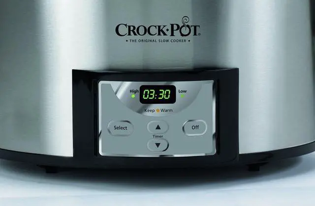 Alt view image 5 of 7 - Crock-Pot 6-Quart Countdown Programmable Oval Slow Cooker with Dipper, Stainless Steel, SCCPVC605-S