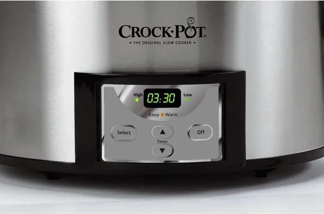 Alt view image 6 of 7 - Crock-Pot 6-Quart Countdown Programmable Oval Slow Cooker with Dipper, Stainless Steel, SCCPVC605-S