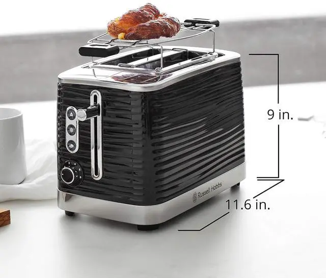 Alt view image 2 of 7 - Russell Hobbs TR9350BR Coventry 2-Slice Toaster, Black