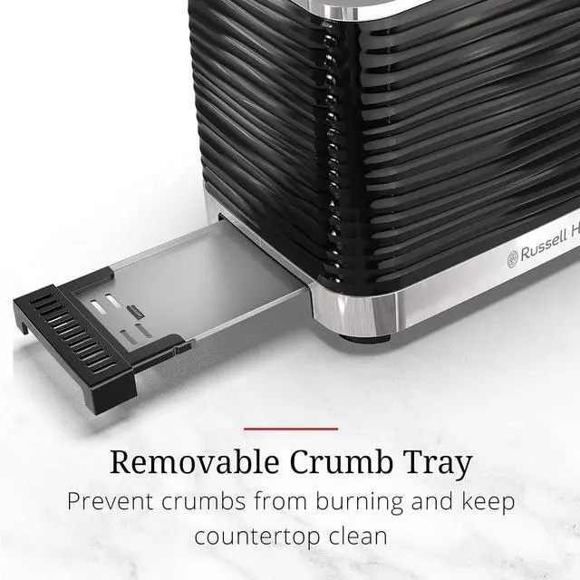 Alt view image 4 of 7 - Russell Hobbs TR9350BR Coventry 2-Slice Toaster, Black