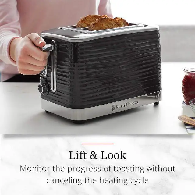 Alt view image 5 of 7 - Russell Hobbs TR9350BR Coventry 2-Slice Toaster, Black