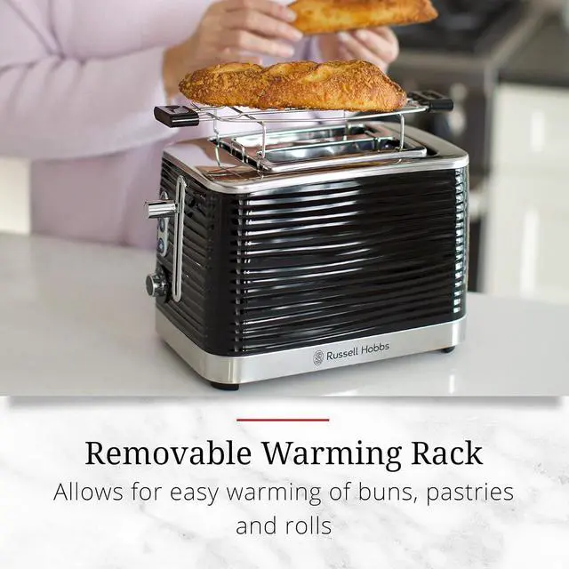 Alt view image 6 of 7 - Russell Hobbs TR9350BR Coventry 2-Slice Toaster, Black